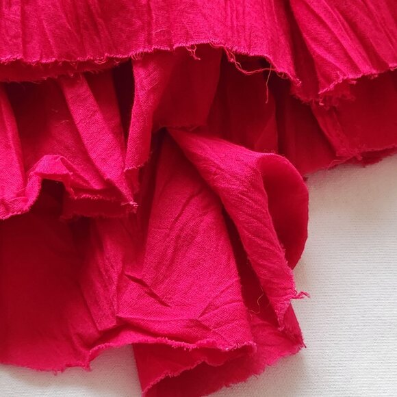 Saks Fifth Avenue Threads Pink Cotton Maxi Skirt Boho Gypsy Hippie Festival Cute - Picture 5 of 9